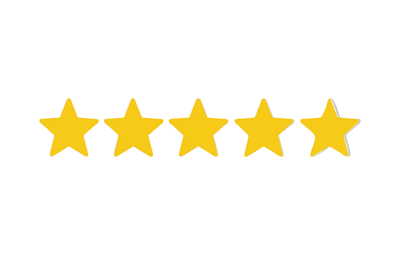 5 star rating stars with no outline logo